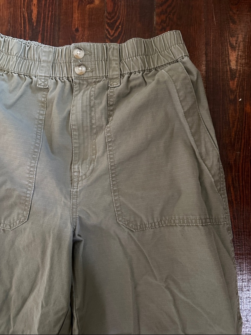 Madewell Womens Khaki Straight-Leg Chinos Trouser Pull on Size Small 100% Cotton - Picture 3 of 6